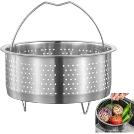 sinzau Stainless Steel Steamer, Small Steamer, Inner Diameter 20 cm, for Pots, Cooking Pots, Pressure Cookers, Steaming Vegetables, Fruits, Eggs