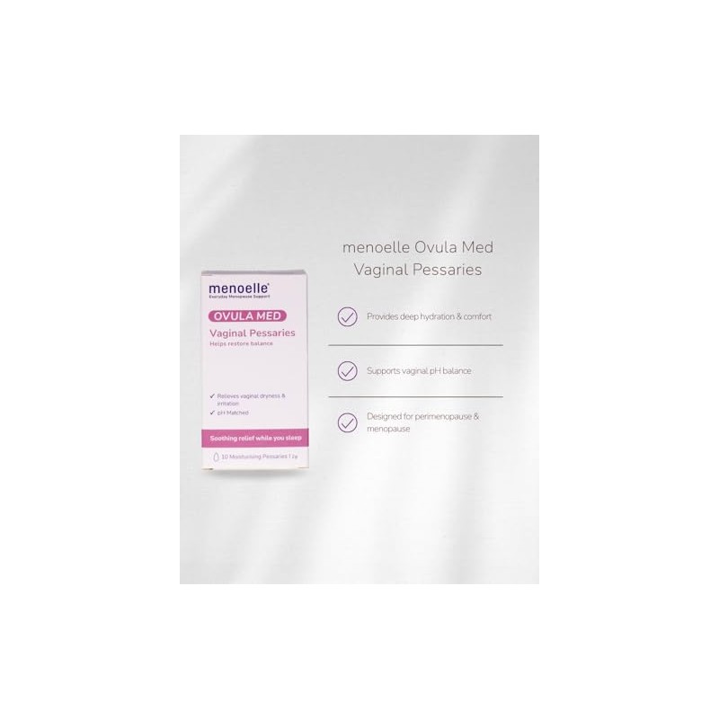 menoelle Ovula MED Vaginal Pessaries (10 Pack) | Boric Acid