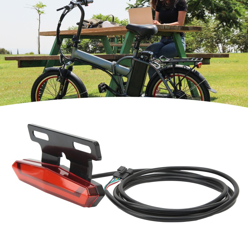 Electric Bicycle Tail Light LED Night Lighting Brake Warning Turn