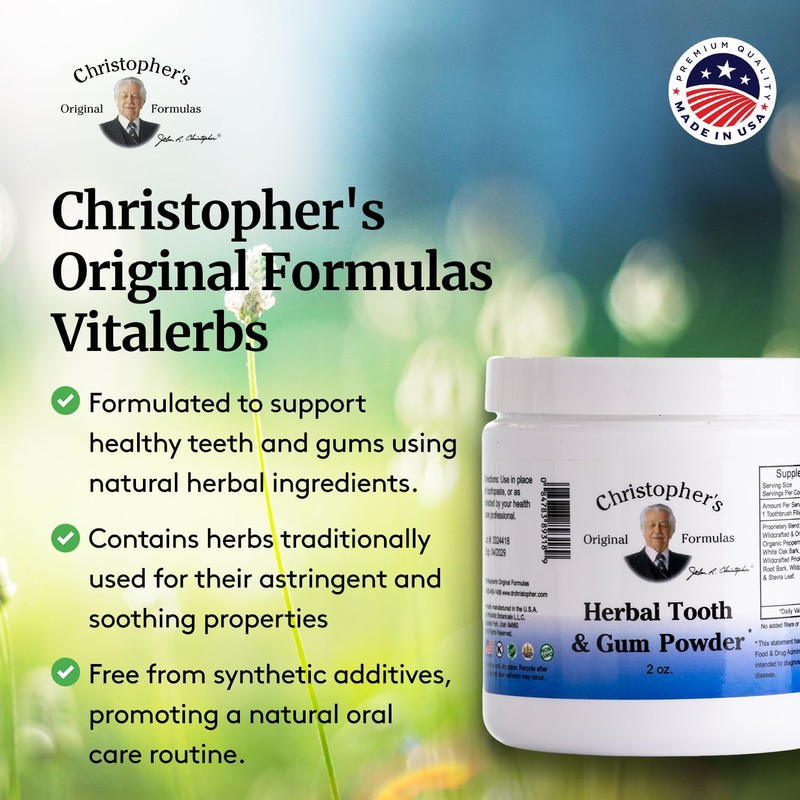 Christopher's Original Formulas Herbal Tooth & Gum Powder | Natural