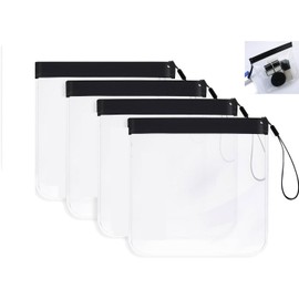 4 pcs Clear Travel Toiletry Bags,Clear Travel Toiletry Bag TSA Approved,Waterproof Travel Toiletry Bag for Toiletries & Cosmetics, Clear Travel Bag Makeup Bags Holiday Essentials for Men Women