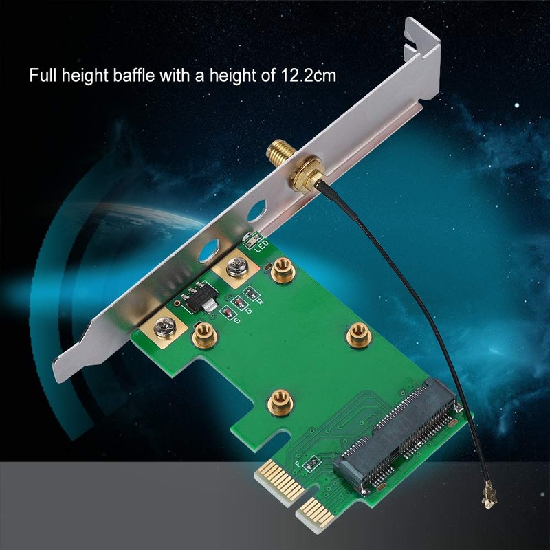 Extender Riser Card, Supports All PCI-E Cards, Wi-Fi, Wi-Fi, Card