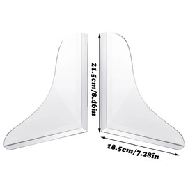 SEABABOO Set of 2 Anti-Splash Bath Protectors 205 x 185 x 22 mm Acrylic Anti-Splash Shower Protection (20.5 x 18.5 cm)