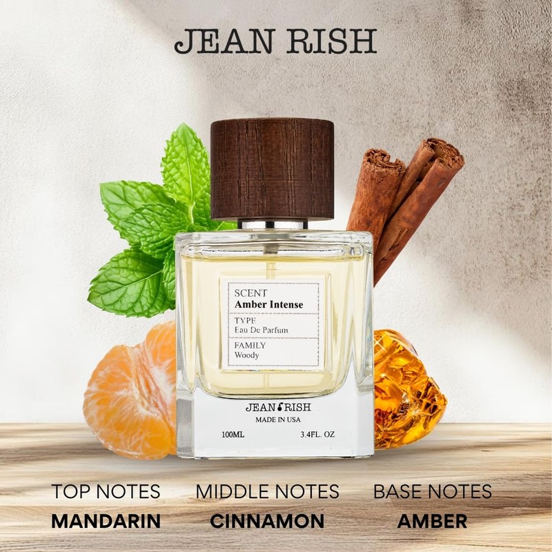 Jean Rish Amber Intense, Eau de Parfum for Men (3.4