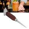 Ice Pick Stainless Steel Ice Pick with Wood Handle Bartender