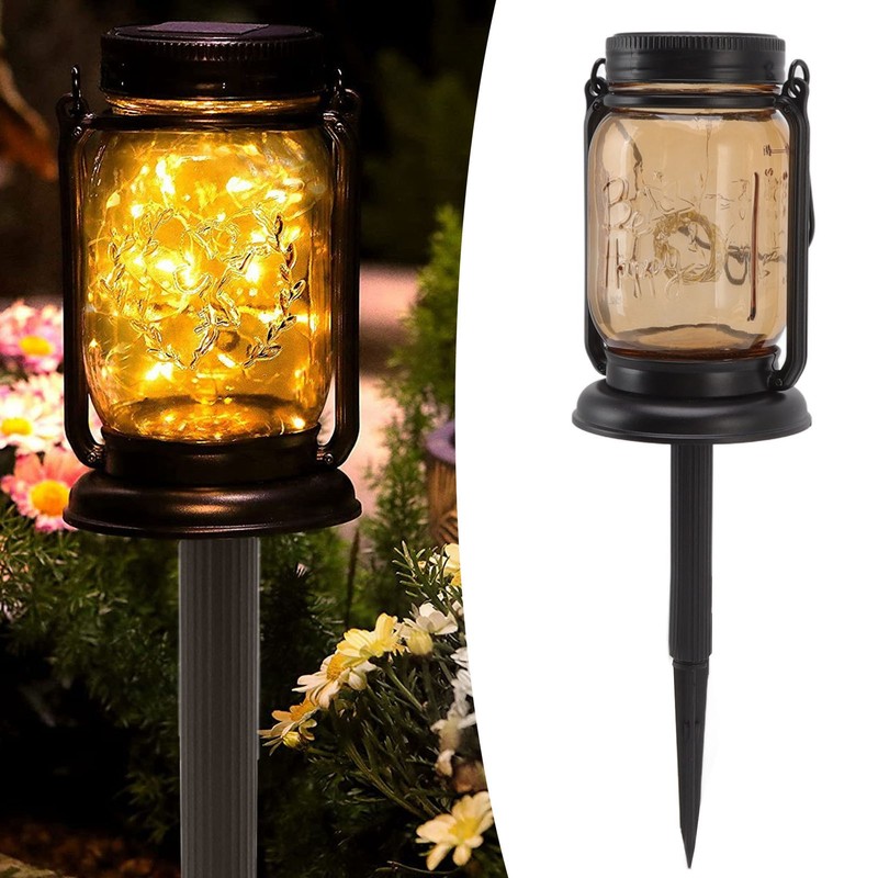 Outdoor Solar Lantern Auto Sensing ABS Glass Soft Warm Light