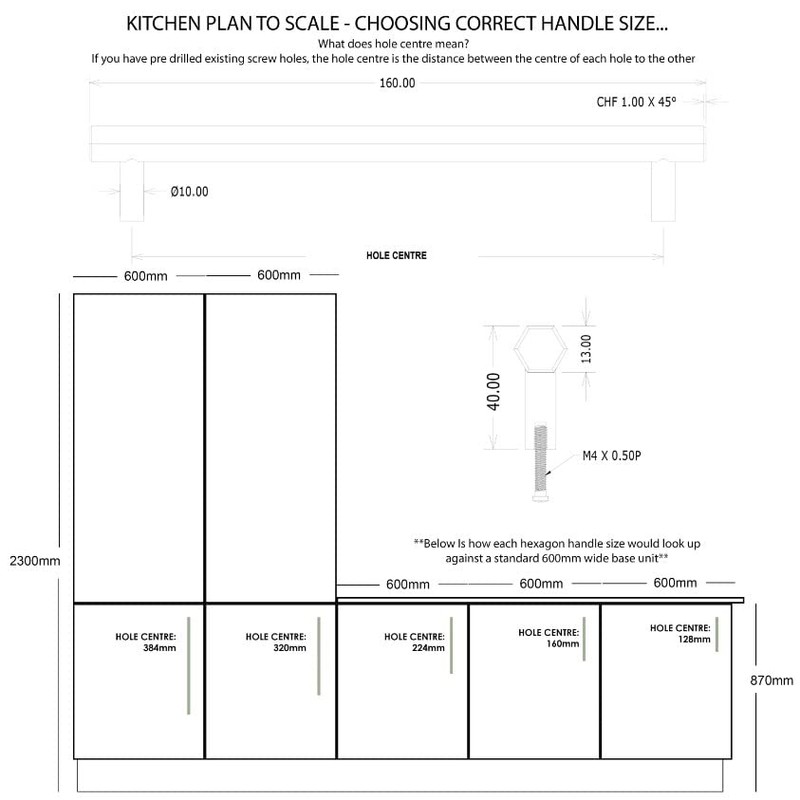 Modern Contemperary Hexagon Black Cabinet Pull Handles for Door, Cupboards