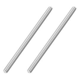 sourcing map M8x150mm Fully All Threaded Rod, 2Pcs 316 Stainless Steel Long Threaded Screw 1.25mm Thread Pitch Right Hand Threads for Furniture Mounting Assembly Fastening