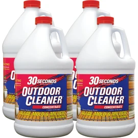 30 SECONDS Outdoor Mold & Mildew Stain Remover | Concentrate | 128 fl oz | Vinyl Siding Fences Patios & More | 4 Pack
