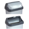 Medium 25L silver Roll-Top rubbish bin, available in 3 sizes