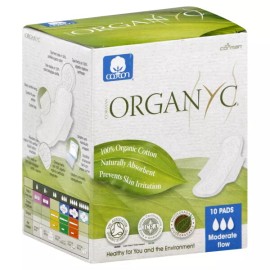 Organyc Pad Moderate Flow 10pc Pack of 6