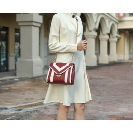 MKF Collection Crossbody Bag for Women, Vegan Leather Designer Crossover Lady Handbag Small Messenger Purse By MiaK, Esther Light Blue, Medium