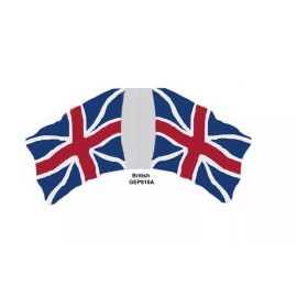 Marx WWII Allie flags, poles w/bases resin MARX plastic toy soldiers playset 1:32 - GEP810A British