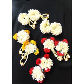 Pretty Charming Hair Gajra Band - Juego de 10 bandas multiusos, de plástico suave artificial con regalo