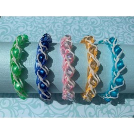 Rainbow Loom Birthstone inspired birthday friendship Rainbow Loom rubber band bead bracelet