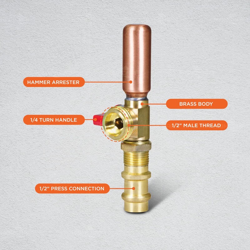 Highcraft 540SI Washing Machine Replacement Valve with Hammer Arrestor Inlet
