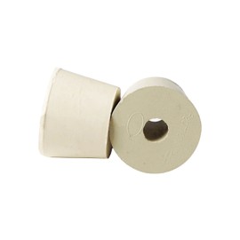 Rubber Stopper- Size 8- Drilled