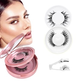iCovalescent 2 Pairs of Magnetic Eyelashes, Magnetic Eyelashes Without Eyeliner, No Glue Required, Magnetic Eyelashes, Reusable Magnetic Eyelashes Set with Applicator