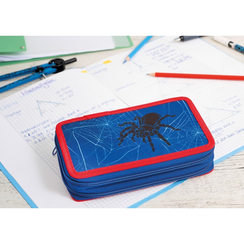 Eberhard Faber 577593 Double Decker Pencil Case with Spider Motif,