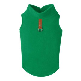 Gooby Every Day Fleece Cold Weather Vest for Small Dogs, Large, Green