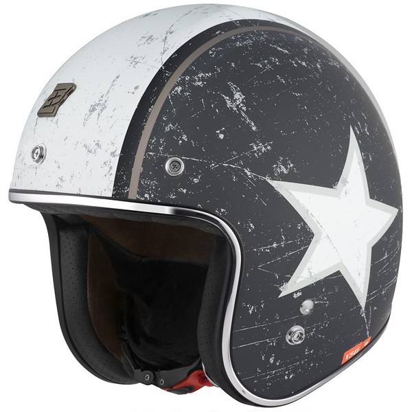 Bogotto V541 Rebel Jet Helmet, Black/White, XS
