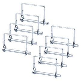 INCREWAY Wire Lock Pin, 8PCS 1/4" Carbon Steel Shaft Locking Pin Square Loop Wire Lock Pin for Track Farm Lawn(6.3×67MM)