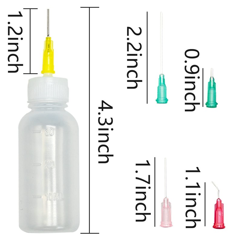 SZXMDKH Tip Glue Dropper Dispenser,5pcs-30ml Precision Tip Applicator Bottle for