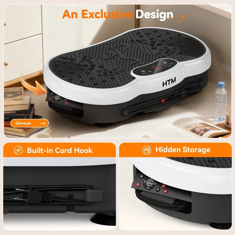 HTM Vibration Plate Exercise Machine, Whole Body Workout Equipment for