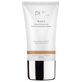 PÜR 4-in-1 Tinted Moisturizer With SPF 20 - Hydrating Face Moisturizer, Primer, & Foundation With Shea Butter, Aloe Vera & Vitamin B3 - Vegan Friendly - Free of Paraben, Gluten & BPA - Warm Nude