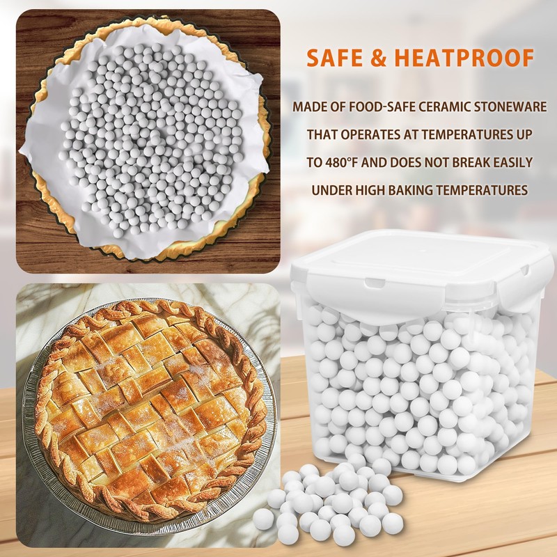 MOBYKE 2.2 LB Pie Weights for Blind Baking, Ceramic Blind