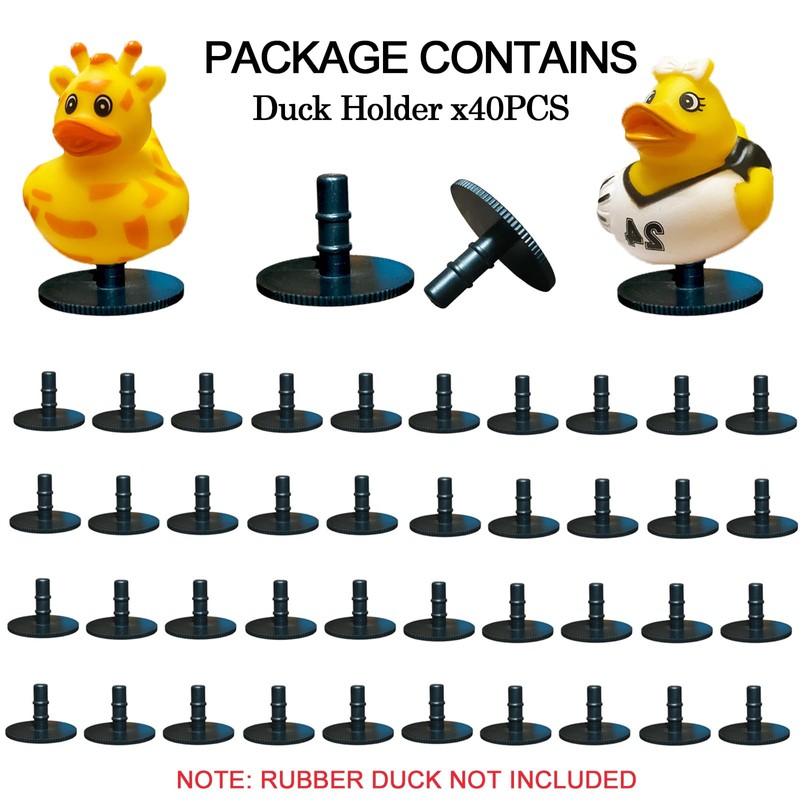 40Pcs Duck Holder for Car Dash, Rubber Duck Mounts Duck
