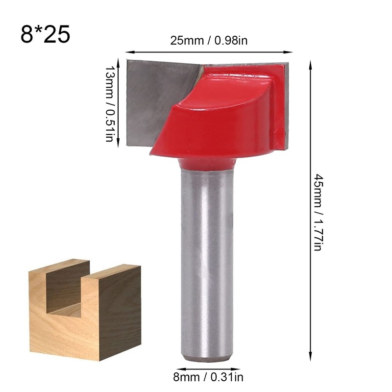 6-Piece Floor Cleaning Cutter Set 8 mm Shank Planer Cutter