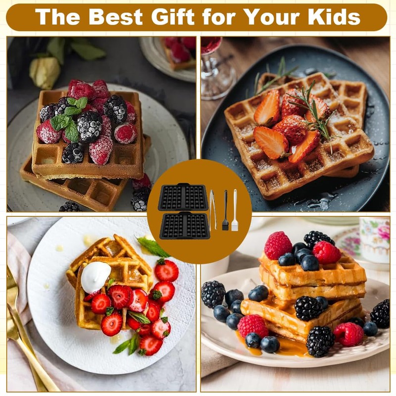 2PCS Silicone Waffle Mold, Waffle Plates for Ninja AF400EU, AF451EU