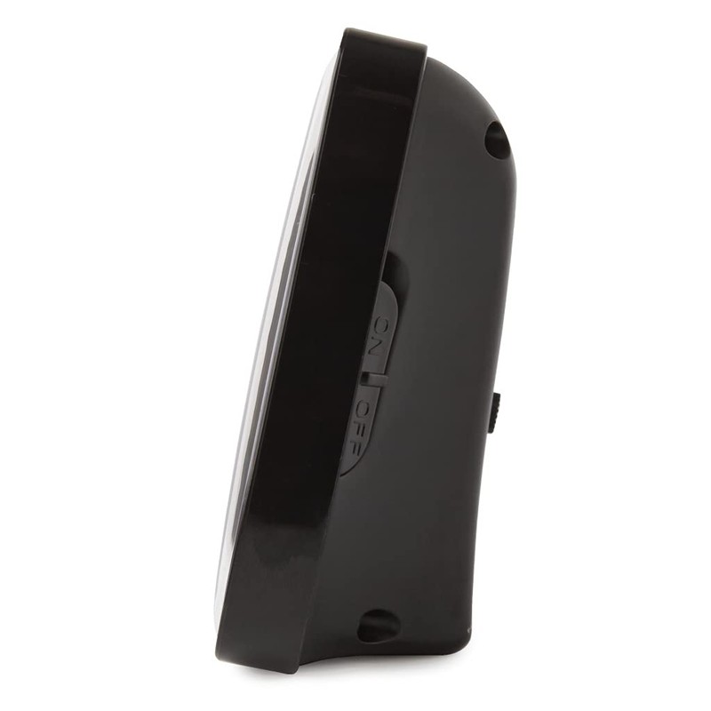 Classic Bold Traditional Black Square Quartz Sweeping Non Ticking Alarm