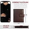 StarHide Soft Genuine Leather Compact Credit Debit Card Holder Wallet