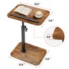 Relahous 360° Swivel TV Tray Table with 0-90° Tilt Top,