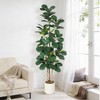 Faux Fiddle Leaf Fig Tree 7 FT, Artificial Tree with