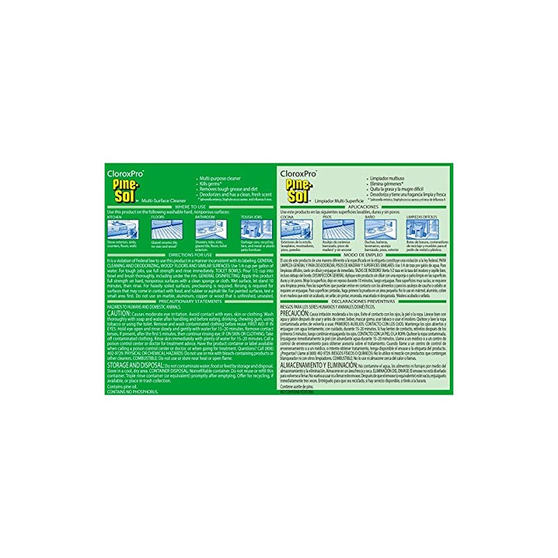 Pine-Sol CloroxPro Multi-Surface Cleaner, Original Pine, 60 Ounces (41773) (Package