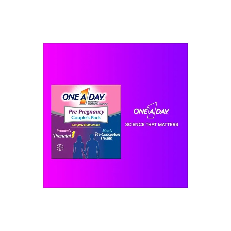 One A Day Paquete Prenatal Multivitaminico Para Pareja 30+30