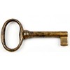 Patina 3000/42.01 Antique Style Furniture Bronzed Replacement Key Blank Brass
