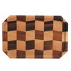 Wood Fruit Dishes Wooden Tea Dessert Tray Grid Pattern Rectangular