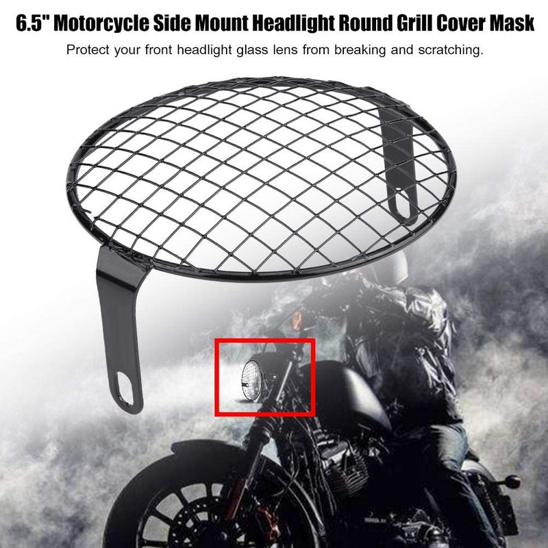 Suuonee 6.5" Headlight Grill Guard, Round Headlight Lamp Cover Mask