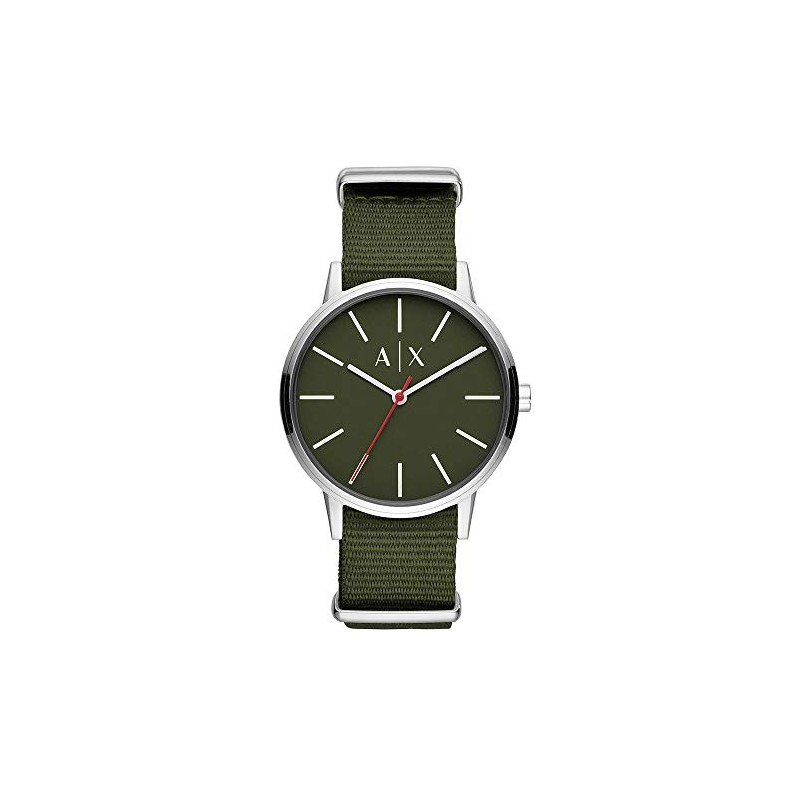 Armani Exchange AX2709 Men's Cayde Olive, Khaki Green, Nylon, Wristwatch