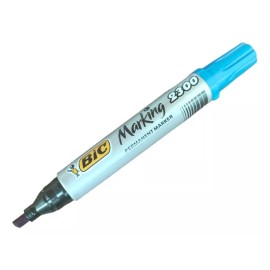 BIC Caja Con 8 Marcadores Plumones Bic Permanente Azul.