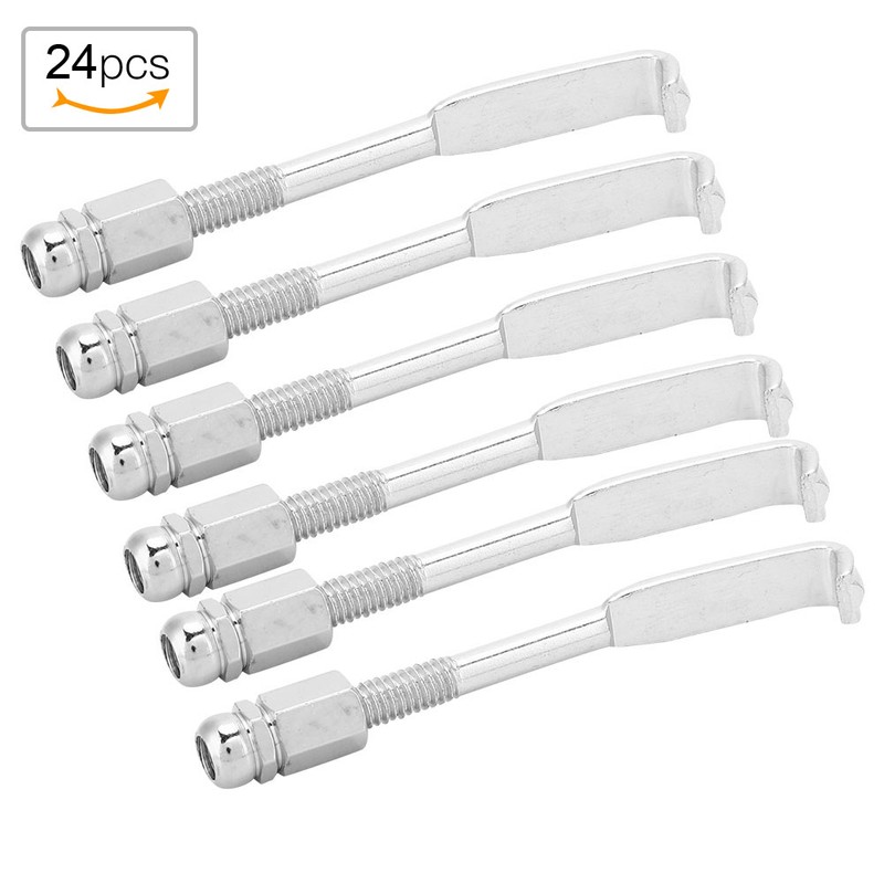 24pcs 5.4-6.4cm Length Adjustable Banjo Hooks Parts Accessory