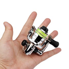Lixada Fishing Reels Set Foldable 1m/1.4m Mini Fishing Rod + Reel Lightweight for Beginners and Kids Travel Fishing Silver/Black 1.4M