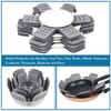 Pot Pan Protectors, Larger & Thicker Gray Pan Protectors with