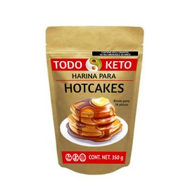 TODO KETO | Harina para Hotcakes Keto sin Gluten Low Carb 350g | Bajo en Carbohidratos, Sin Azúcar, Con Harina de Almendras y Fruta del Monje | Empaque Ecológico | Desayunos Saludables