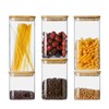 Homtop Glass Food Storage Containers with Lids 6 Pack(25oz/37oz/50oz), High