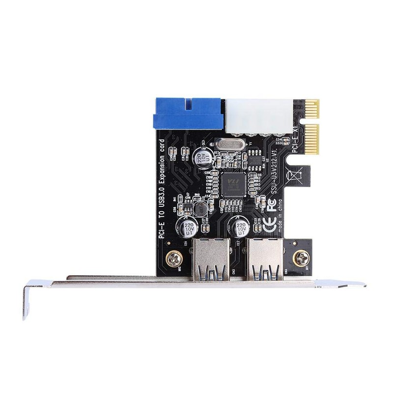 5Gbps PCI-E to USB3.0 Expansion Card, 2-Port USB 3.0 Card
